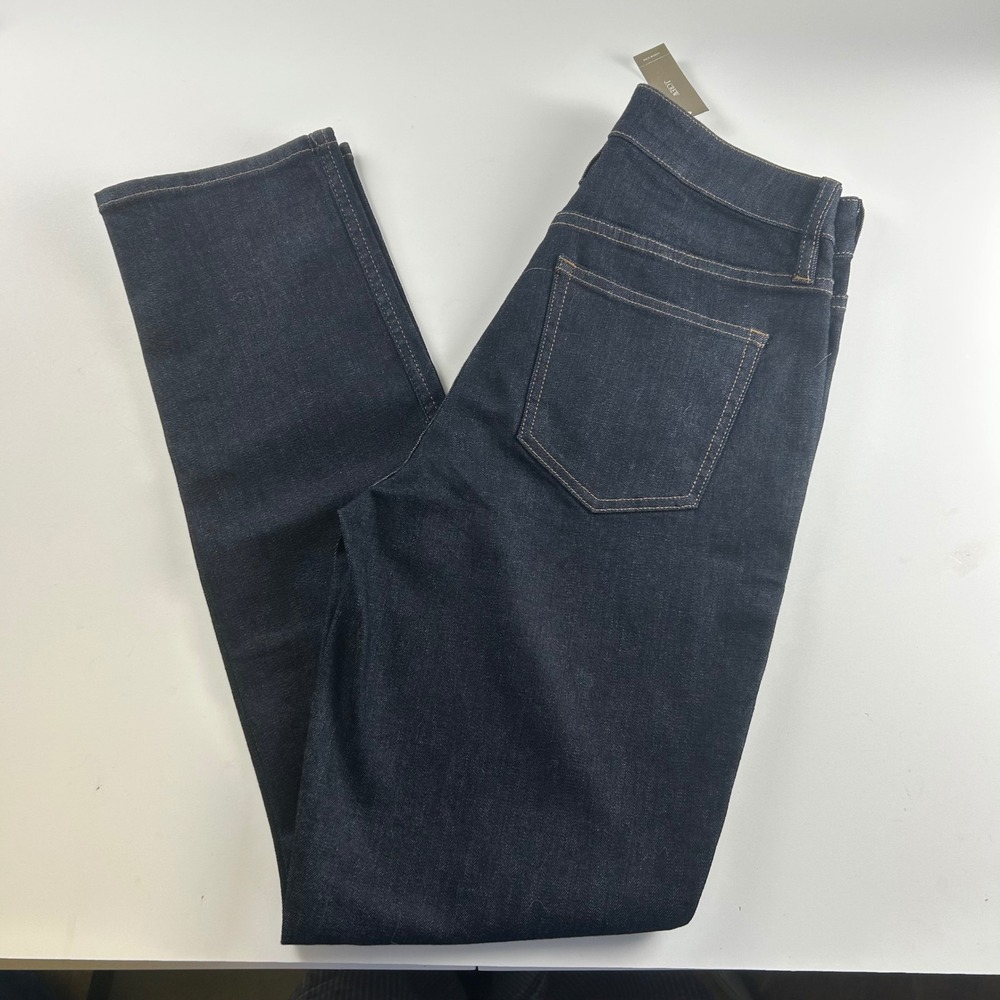 J.Crew WMNS 29T Vintage Slim Straight Jeans Indigo Blue Dark Wash BK557 NEW